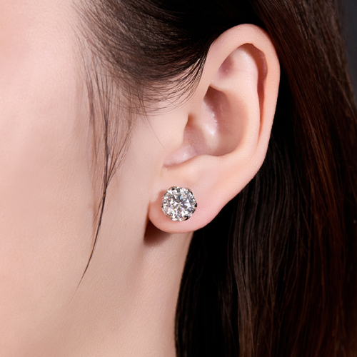 S925 Silver Moissanite Snowflake earrings 1-2CT Customizable moissanite Hip Hop Style Jewelry Personalized rings Valentine Day