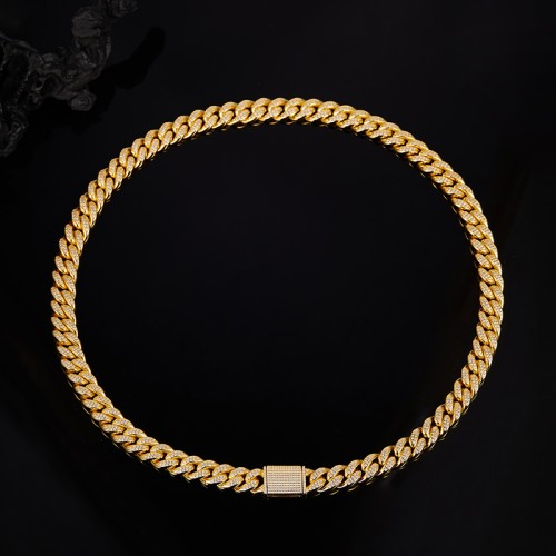 S925 Silver Moissanite Cuban link Necklaces 18-24inch HipHop Style Jewelry Personalized customization Valentine Day Gift