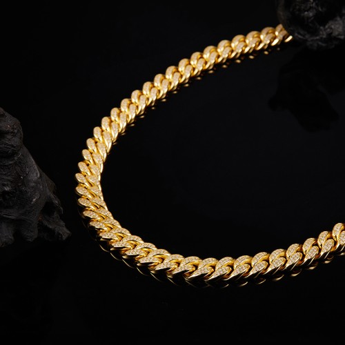 S925 Silver Moissanite Cuban link Necklaces 18-24inch HipHop Style Jewelry Personalized customization Valentine Day Gift