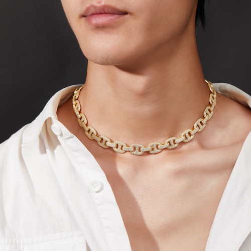 S925 Silver Moissanite Button Cuban link Necklaces 16-24inch HipHop Style Jewelry Personalized customization Valentine Day Gift