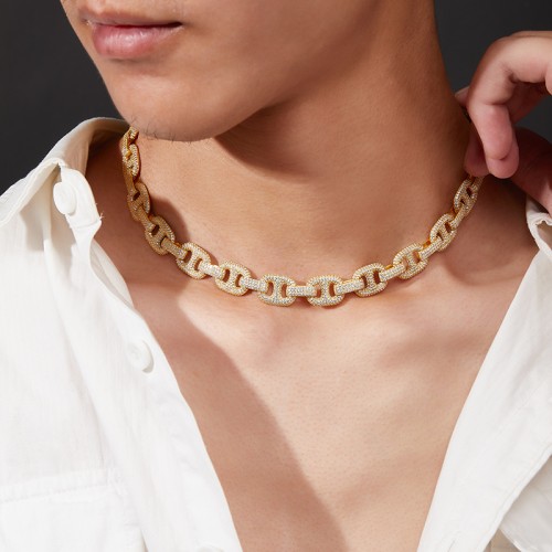 S925 Silver Moissanite Button Cuban link Necklaces 16-24inch HipHop Style Jewelry Personalized customization Valentine Day Gift