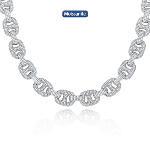 S925 Silver Moissanite Button Cuban link Necklaces 16-24inch HipHop Style Jewelry Personalized customization Valentine Day Gift