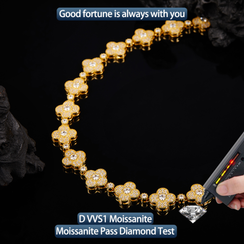 S925 Silver Moissanite Cuban link Necklaces 18-24inch HipHop Style Jewelry Personalized customization Valentine Day Gift 