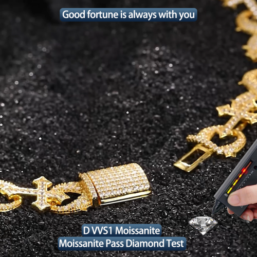 S925 Silver Moissanite Cuban link Necklaces 16-24inch HipHop Style Jewelry Personalized customization Valentine's Day Gift 