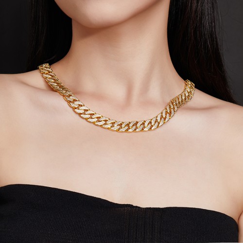 S925 Silver Moissanite Cuban link Necklaces 17-24inch HipHop Style Jewelry Personalized customization Valentine Day Gift