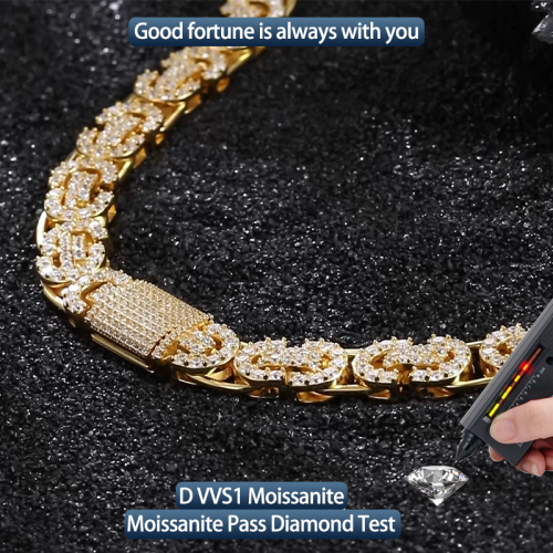 S925 Silver Moissanite Cuban link Necklaces 18-24inch HipHop Style Jewelry Personalized customization Valentine's Day Gift 