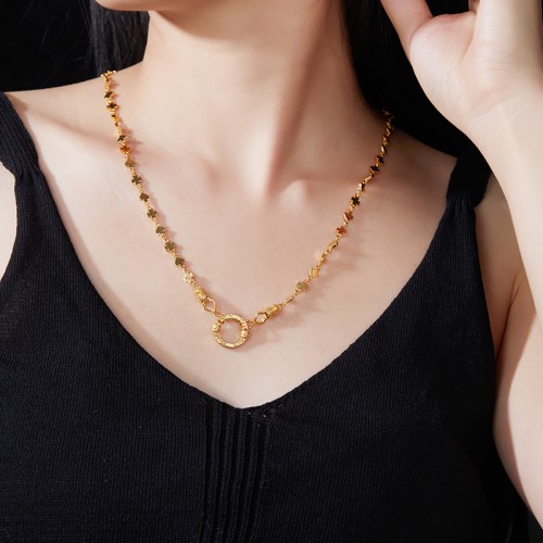 S925 Silver Moissanite Circular collarbone necklace Certified Hip Hop Style Jewelry Personalized customization Valentine's Day