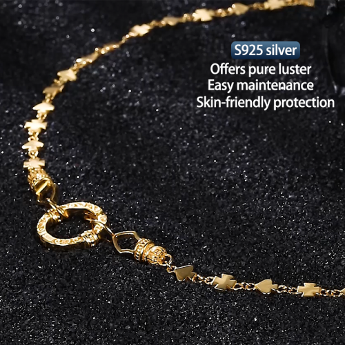S925 Silver Moissanite Circular collarbone necklace Certified Hip Hop Style Jewelry Personalized customization Valentine's Day