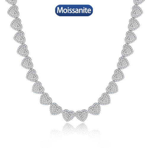 S925 Silver Moissanite Cuban link Necklaces 16-24inch HipHop Style Jewelry Personalized customization Valentine's Day Gift