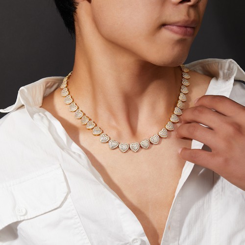 S925 Silver Moissanite Cuban link Necklaces 16-24inch HipHop Style Jewelry Personalized customization Valentine's Day Gift