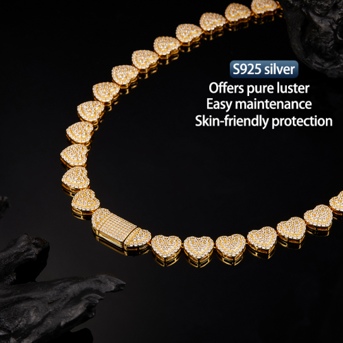 S925 Silver Moissanite Cuban link Necklaces 16-24inch HipHop Style Jewelry Personalized customization Valentine's Day Gift