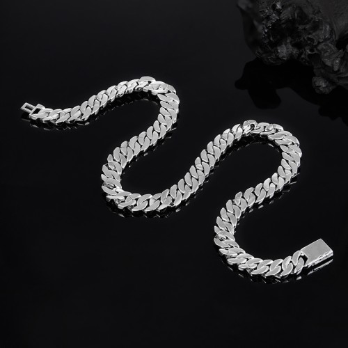 S925 Silver Moissanite Cuban link Bracelet 18-24inch HipHop Style Jewelry Personalized customization Valentine Day Gift