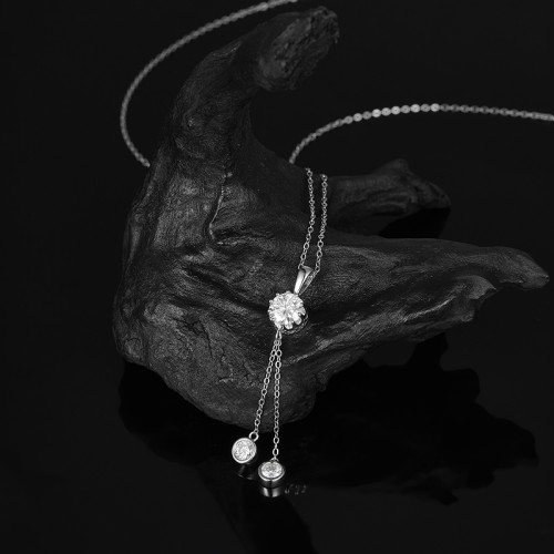 S925 Silver Moissanite Clover Pendant 1.6CT Certified Hip Hop Style Jewelry Personalized customization Valentine Day Gift
