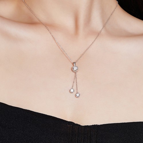 S925 Silver Moissanite Clover Pendant 1.6CT Certified Hip Hop Style Jewelry Personalized customization Valentine Day Gift