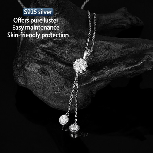 S925 Silver Moissanite Clover Pendant 1.6CT Certified Hip Hop Style Jewelry Personalized customization Valentine Day Gift