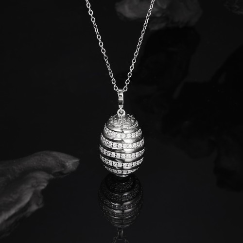 S925 Silver Moissanite Egg filigree Pendants 1.4CT Certified Hip Hop Style Jewelry Personalized rings Valentine Day Gift