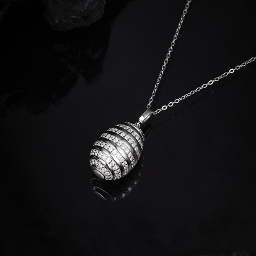S925 Silver Moissanite Egg filigree Pendants 1.4CT Certified Hip Hop Style Jewelry Personalized rings Valentine Day Gift