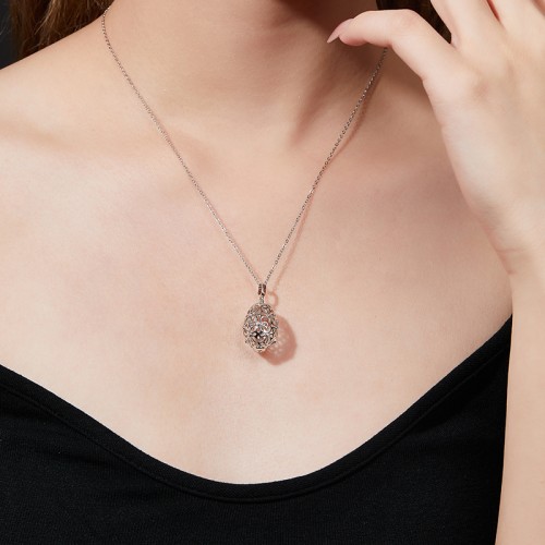 S925 Silver Moissanite Egg filigree Pendants 0.1CT Certified Hip Hop Style Jewelry Personalized rings Valentine Day Gift