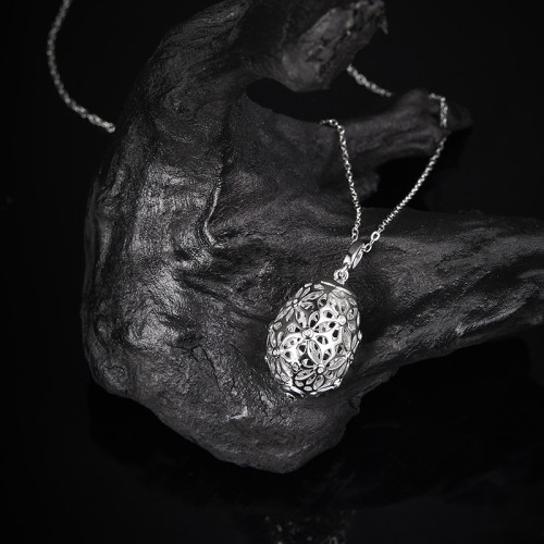 S925 Silver Moissanite Egg filigree Pendants 0.1CT Certified Hip Hop Style Jewelry Personalized rings Valentine Day Gift
