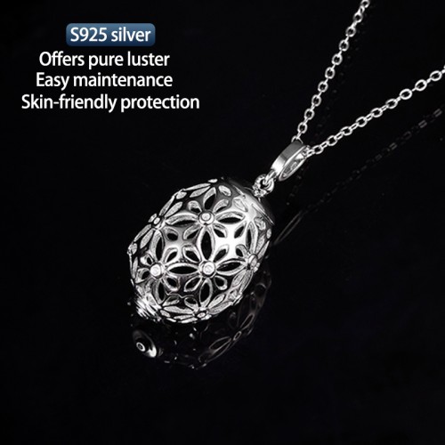S925 Silver Moissanite Egg filigree Pendants 0.1CT Certified Hip Hop Style Jewelry Personalized rings Valentine Day Gift