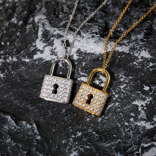 S925 Silver Moissanite Love Lock Pendants 1.1CT Customizable moissanite Hip Hop Style Jewelry Personalized rings Valentine Day