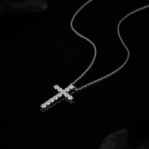 S925 Silver Moissanite Crucifixion Pendant 1.2CT Certified Hip Hop Style Jewelry Personalized rings Valentine Day Gift