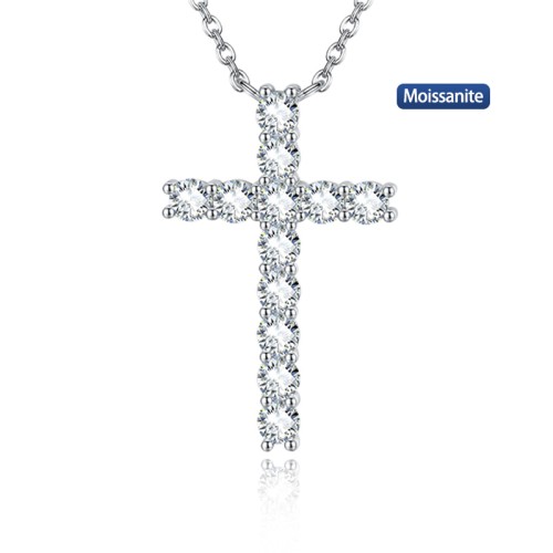 S925 Silver Moissanite Crucifixion Pendant 1.2CT Certified Hip Hop Style Jewelry Personalized rings Valentine Day Gift