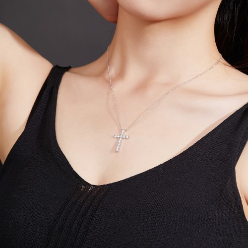 S925 Silver Moissanite Crucifixion Pendant 1.2CT Certified Hip Hop Style Jewelry Personalized rings Valentine Day Gift