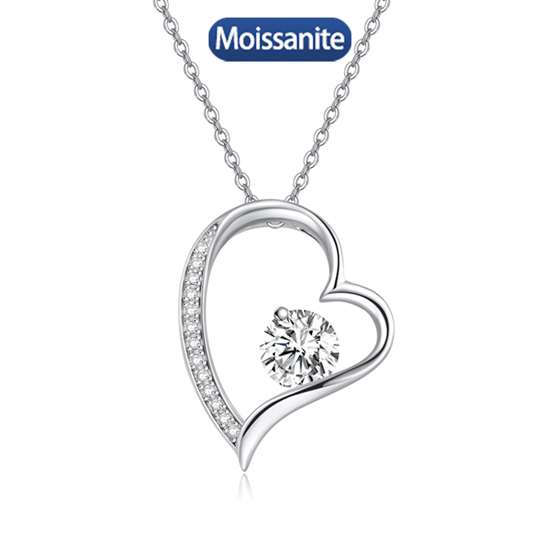 S925 Silver Moissanite Love Pendants 1CT Certified Hip Hop Style Jewelry Personalized customization Valentine Day Gift