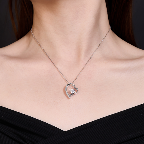 S925 Silver Moissanite Love Pendants 1CT Certified Hip Hop Style Jewelry Personalized customization Valentine Day Gift