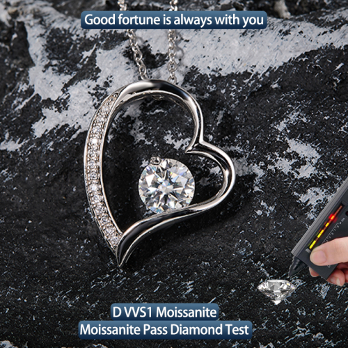 S925 Silver Moissanite Love Pendants 1CT Certified Hip Hop Style Jewelry Personalized customization Valentine Day Gift 