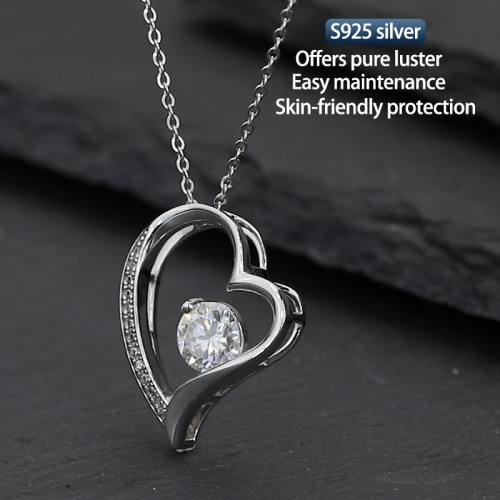 S925 Silver Moissanite Love Pendants 1CT Certified Hip Hop Style Jewelry Personalized customization Valentine Day Gift