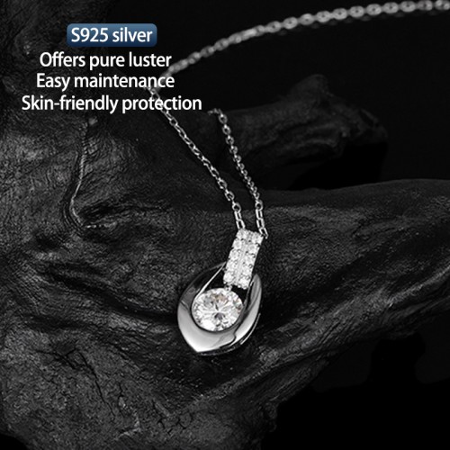 S925 Silver Moissanite Stylish Simplicity Pendants 1CT Certified Hip Hop Style Jewelry Personalized rings Valentine Day Gift 