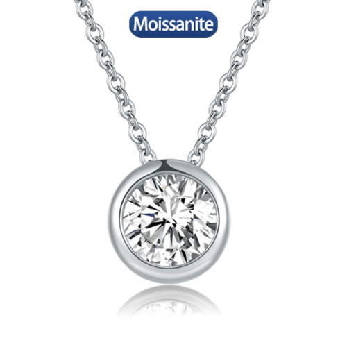 S925 Silver Moissanite Bezel Setting Pendants 1-2.5CT Customizable moissanite Hip Hop Style Jewelry Personalized rings Gift