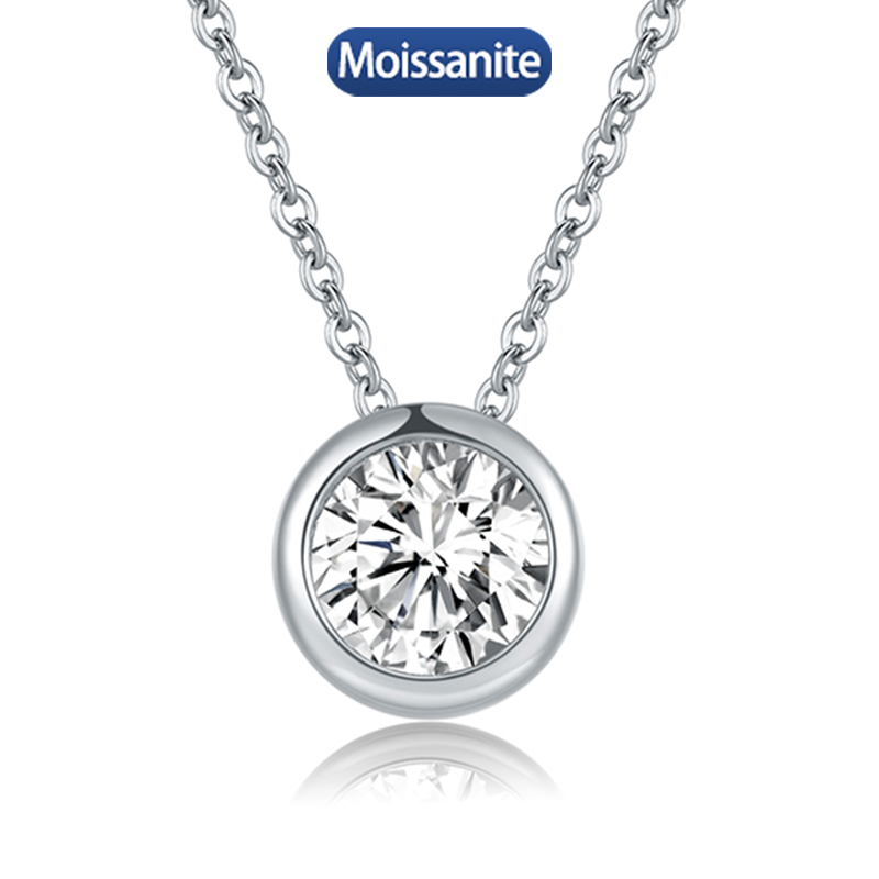 S925 Silver Moissanite Bezel Setting Pendants 1-2.5CT Customizable moissanite Hip Hop Style Jewelry Personalized rings Gift