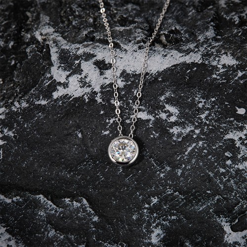 S925 Silver Moissanite Bezel Setting Pendants 1-2.5CT Customizable moissanite Hip Hop Style Jewelry Personalized rings Gift