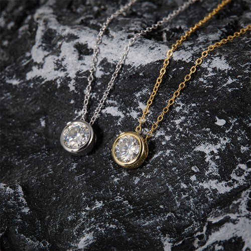 S925 Silver Moissanite Bezel Setting Pendants 1-2.5CT Customizable moissanite Hip Hop Style Jewelry Personalized rings Gift