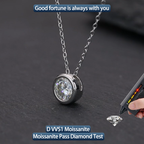 S925 Silver Moissanite Bezel Setting Pendants 1-2.5CT Customizable moissanite Hip Hop Style Jewelry Personalized rings Gift