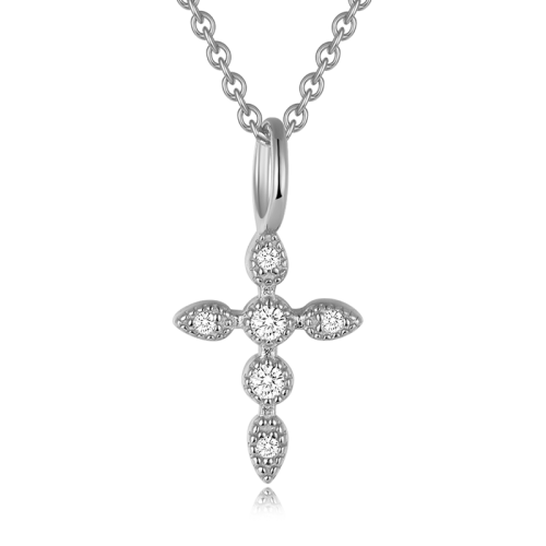 S925 Silver Moissanite Cross Pendant GRA Certificate Electroplating 18k Exquisite Fashion Light Luxury Design Women's Necklace 