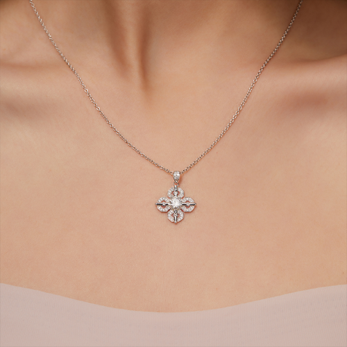 S925 Silver Moissanite Cross Pendant GRA Certificate Electroplating 18k Exquisite Fashion Light Luxury Design Women Necklace