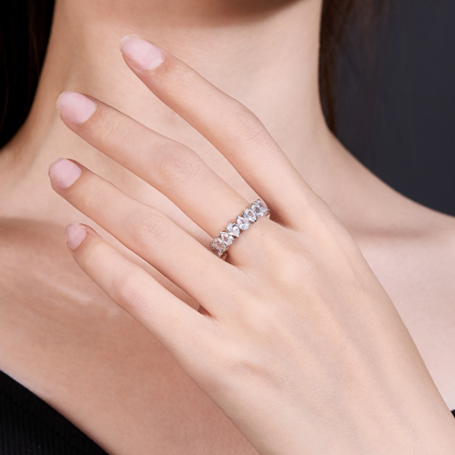 S925 Silver Zircon Cogwheel Ring 6.3CT Customizable moissanite Hip Hop Style Jewelry Personalized rings Valentine's Day Gift