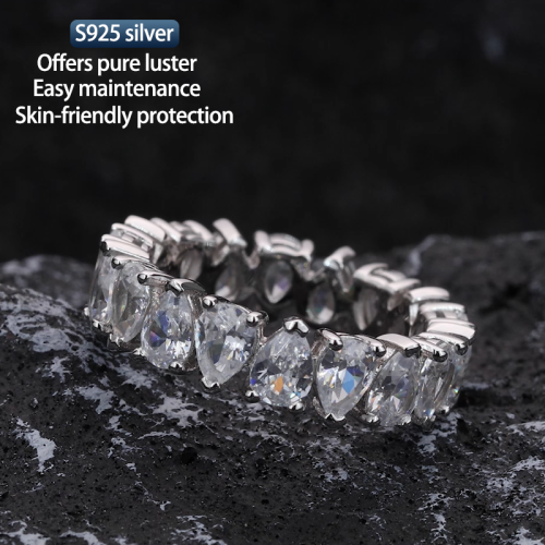 S925 Silver Zircon Cogwheel Ring 6.3CT Customizable moissanite Hip Hop Style Jewelry Personalized rings Valentine's Day Gift