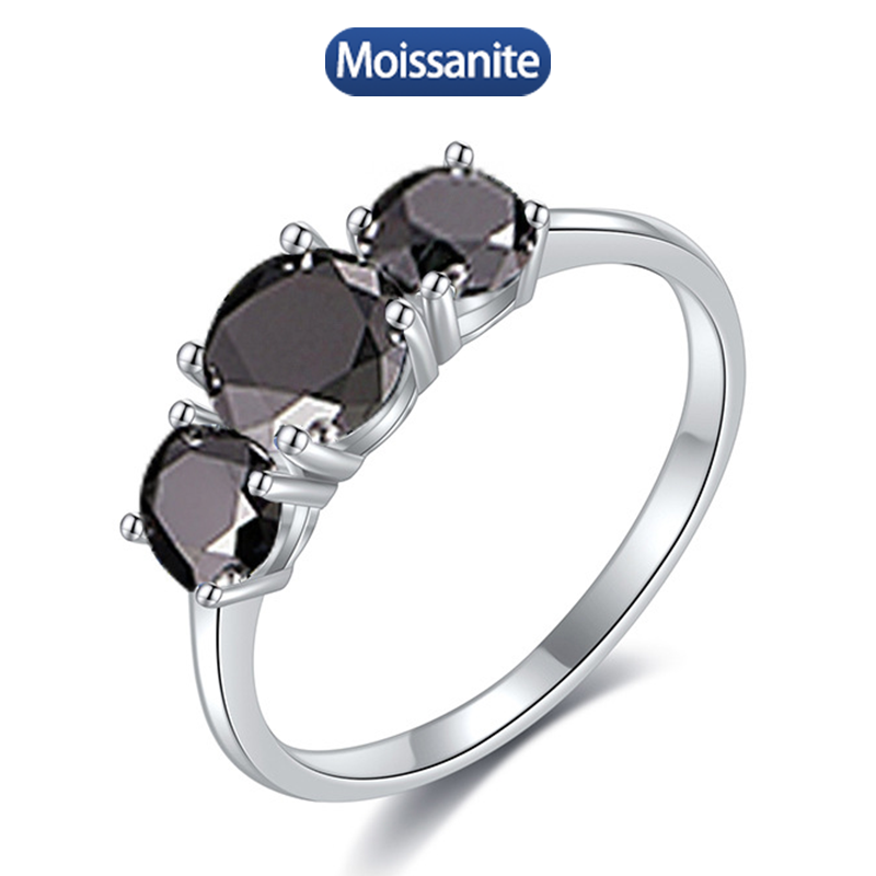 S925 Silver Moissanite Crown Ring 2CT D VVS1 Certified with Certificate Sweet Light Luxury High Design Style Proposal Wedding