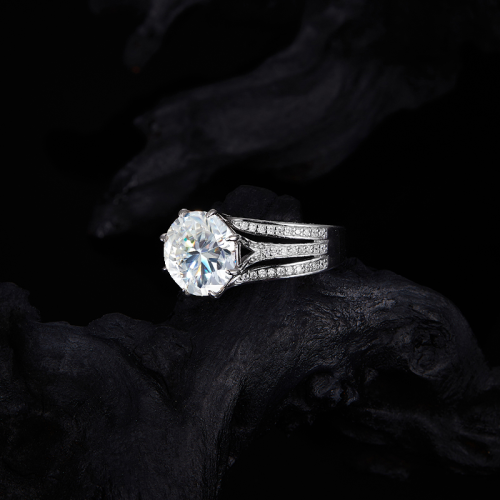 925 silver moissanite 5CT New Moon Eye Ring Luxury Premium Precision EditionWomen Ring Customized Color Personalized New Style