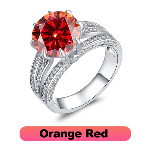 925 silver moissanite 5CT New Moon Eye Ring Luxury Premium Precision EditionWomen Ring Customized Color Personalized New Style