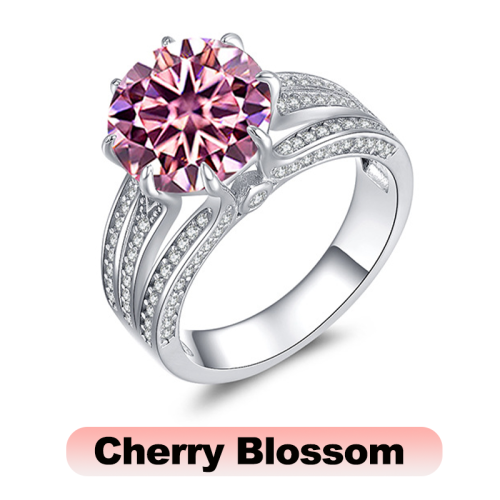 925 silver moissanite 5CT New Moon Eye Ring Luxury Premium Precision EditionWomen Ring Customized Color Personalized New Style