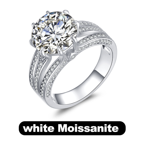 925 silver moissanite 5CT New Moon Eye Ring Luxury Premium Precision EditionWomen Ring Customized Color Personalized New Style