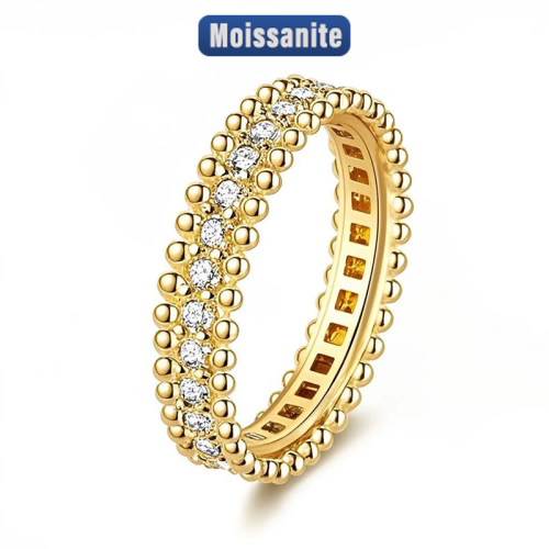 S925 silver all moissanite 2.5mm ring GRA certified electroplated 18kD color VVS1 diamond wedding ring women's exquisite jewelry