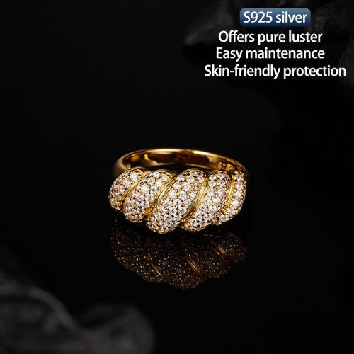 S925 silver all moissanite 1.2mm ring GRA certified electroplated 18kD color VVS1 diamond wedding ring women's exquisite jewelry
