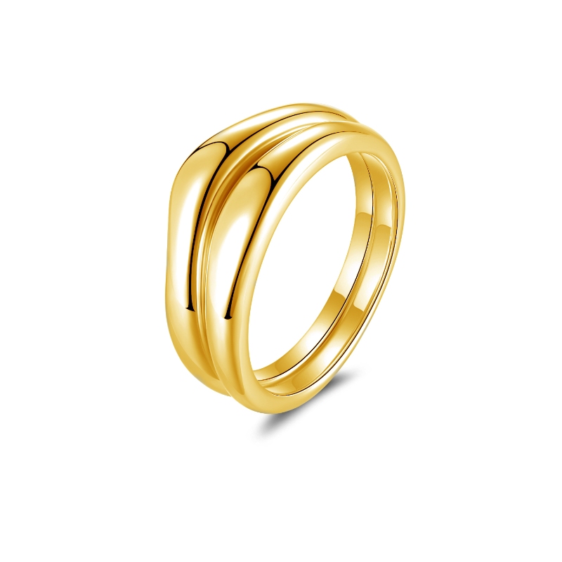 S925 silver combination solid ring popular in Europe and America simple atmospheric versatile and personalized rings